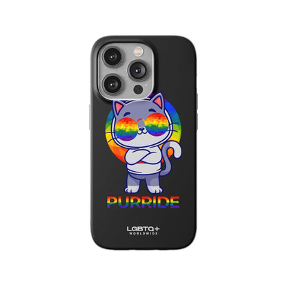 LGBTQWorldwide - ,,PURRIDE" Flexible Handyhülle Accessories, Case, iPhone, iPhone Cases, Phone accessory, Phone Cases, Samsung Cases, silikon, Valentine's Day promotion lgbtq Bekleidung Accessoires unisex Zubehör