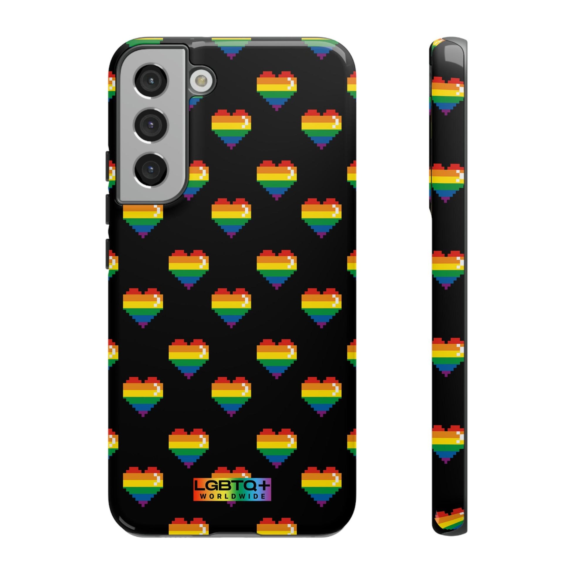 LGBTQWorldwide - ,,COMIC HERZEN" Doppelgehäuse Handyhülle Accessories, Glossy, iPhone Cases, Matte, Phone accessory, Phone Cases, Samsung Cases, Thermo, Valentine's Day Picks lgbtq Bekleidung Accessoires unisex Zubehör