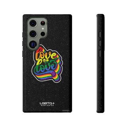 LGBTQWorldwide - ,,LOVE IS LOVE" Doppelgehäuse Handyhülle Accessories, Glossy, iPhone Cases, Matte, Phone accessory, Phone Cases, Samsung Cases, Thermo, Valentine's Day Picks lgbtq Bekleidung Accessoires unisex Zubehör