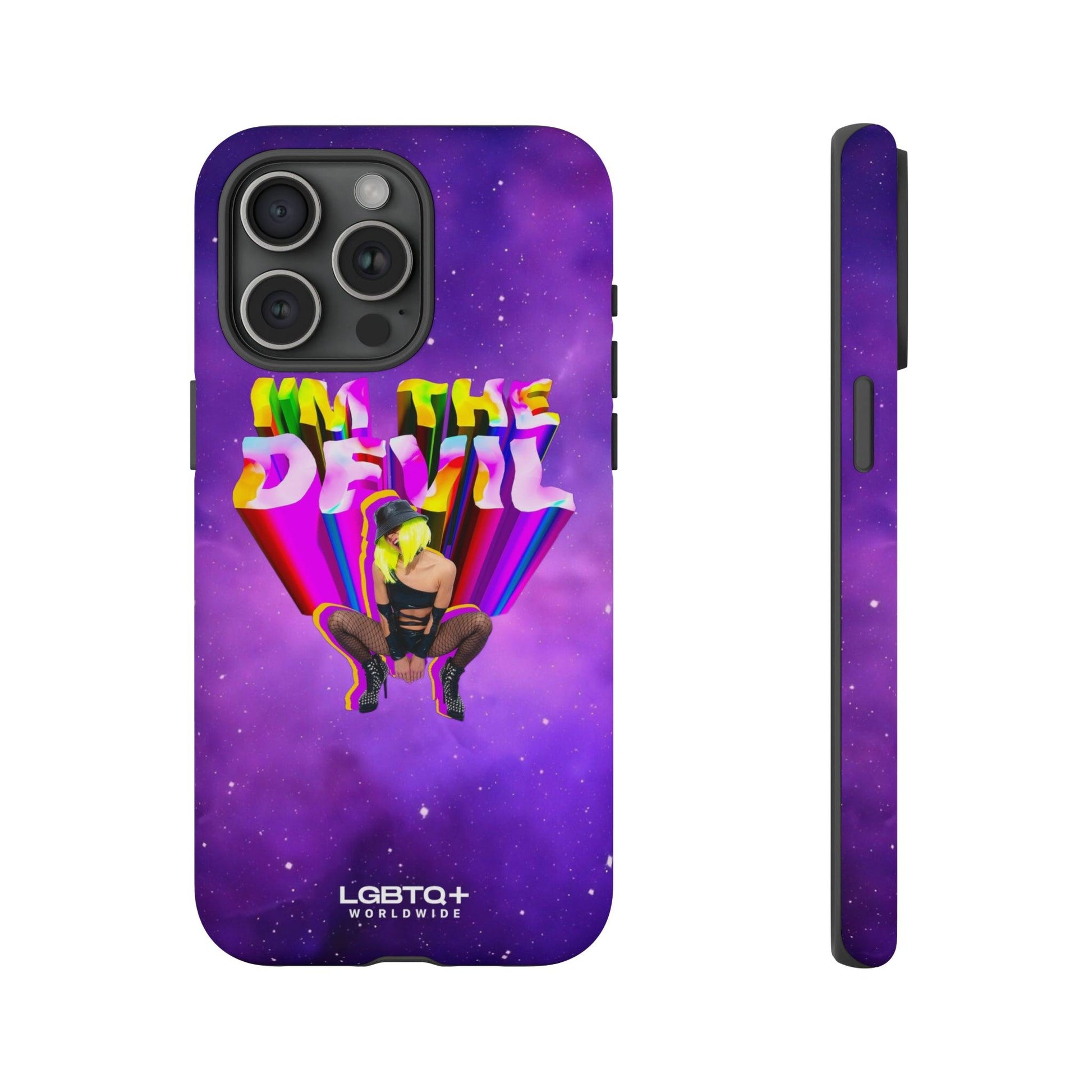 LGBTQWorldwide - ,,I AM THE DEVIL" Doppelgehäuse Handyhülle Accessories, Glossy, iPhone Cases, Matte, Phone accessory, Phone Cases, Samsung Cases, Thermo, Valentine's Day Picks lgbtq Bekleidung Accessoires unisex Zubehör