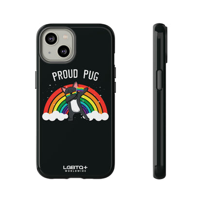 LGBTQWorldwide - ,,PROUD PUG" Doppelgehäuse Handyhülle Accessories, Glossy, iPhone Cases, Matte, Phone accessory, Phone Cases, Samsung Cases, Thermo, Valentine's Day Picks lgbtq Bekleidung Accessoires unisex Zubehör