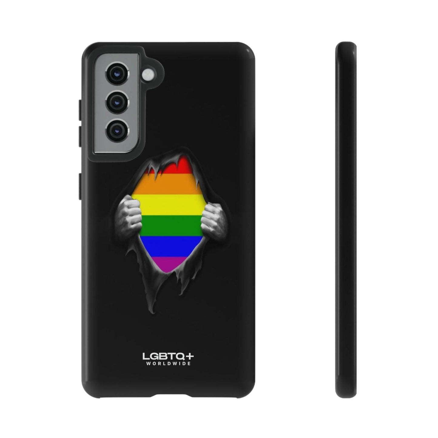 LGBTQWorldwide - ,,SCHWARZES LOCH" Doppelgehäuse Handyhülle Accessories, Glossy, iPhone Cases, Matte, Phone accessory, Phone Cases, Samsung Cases, Thermo, Valentine's Day Picks lgbtq Bekleidung Accessoires unisex Zubehör