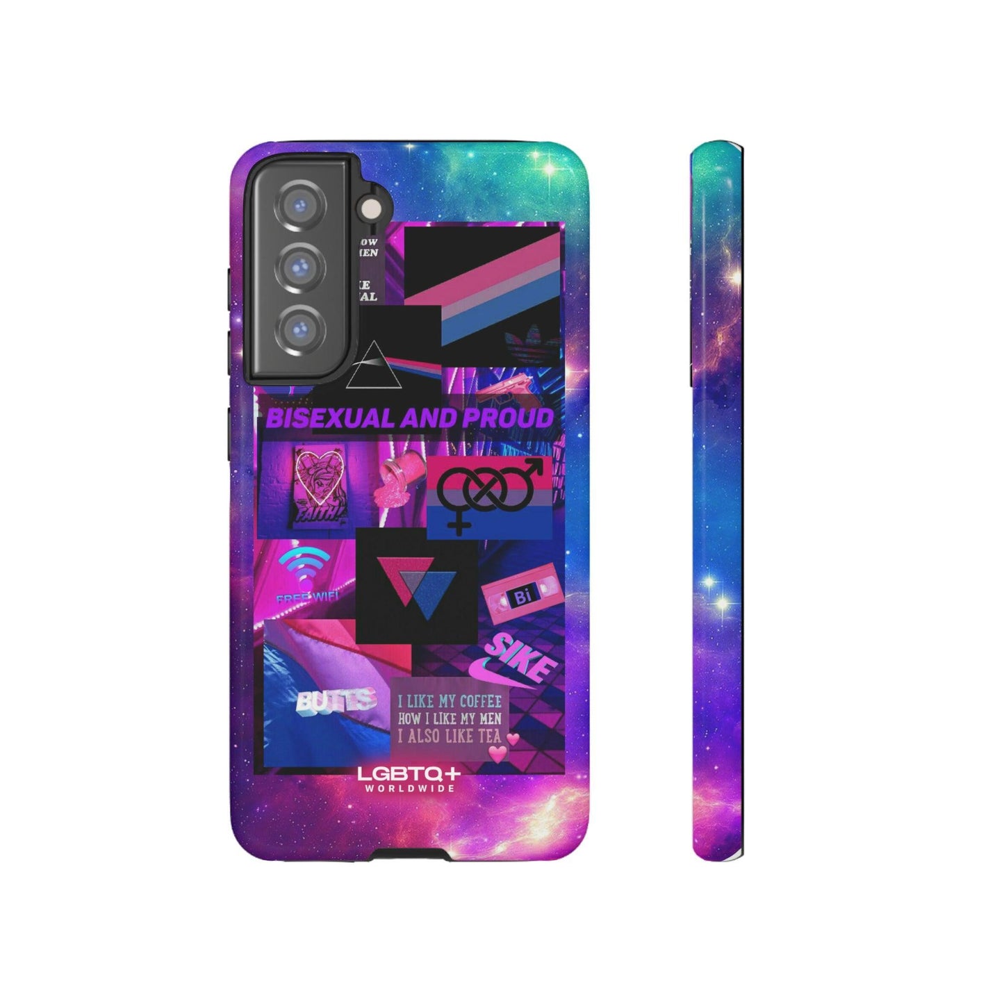 LGBTQWorldwide - ,,BISEXUAL" Doppelgehäuse Handyhülle Accessories, Glossy, iPhone Cases, Matte, Phone accessory, Phone Cases, Samsung Cases, Thermo, Valentine's Day Picks lgbtq Bekleidung Accessoires unisex Zubehör