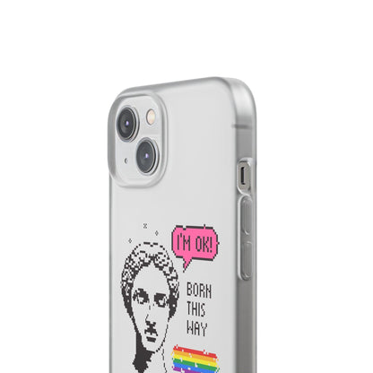 LGBTQWorldwide - ,,BORN THIS WAY" Flexible Handyhülle Accessories, Case, iPhone, iPhone Cases, Phone accessory, Phone Cases, Samsung Cases, silikon, Valentine's Day promotion lgbtq Bekleidung Accessoires unisex Zubehör