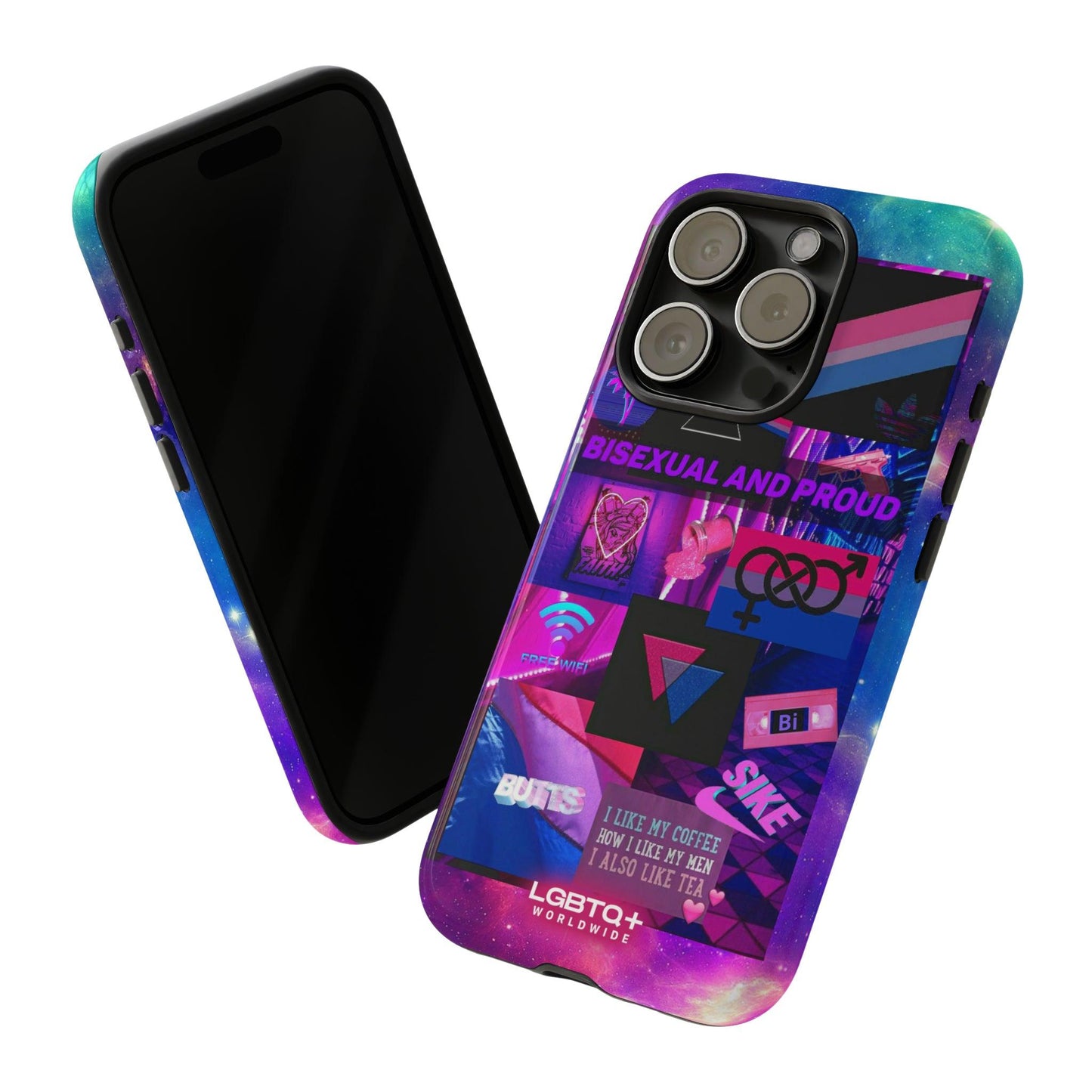 LGBTQWorldwide - ,,BISEXUAL" Doppelgehäuse Handyhülle Accessories, Glossy, iPhone Cases, Matte, Phone accessory, Phone Cases, Samsung Cases, Thermo, Valentine's Day Picks lgbtq Bekleidung Accessoires unisex Zubehör