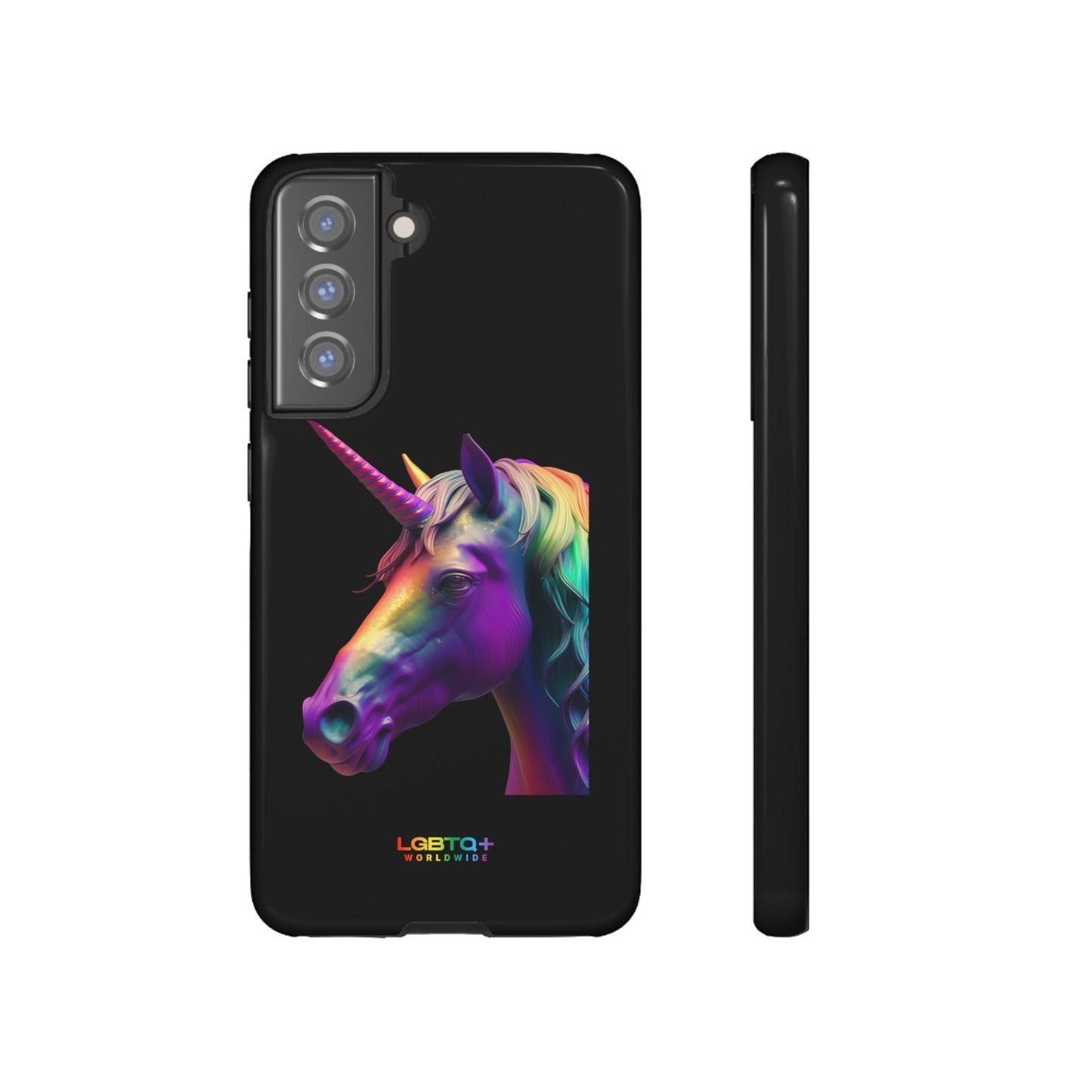 LGBTQWorldwide - ,,REGENBOGEN EINHORN" Doppelgehäuse Handyhülle Accessories, Glossy, iPhone Cases, Matte, Phone accessory, Phone Cases, Samsung Cases, tough, Valentine's Day Picks lgbtq Bekleidung Accessoires unisex Zubehör