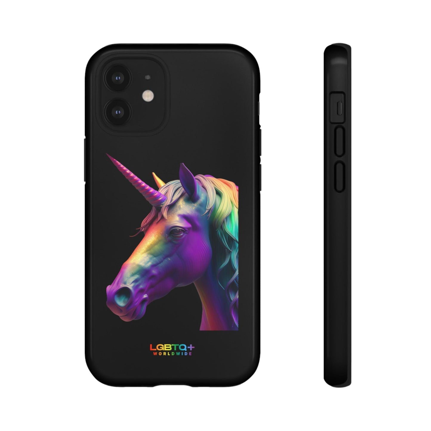 LGBTQWorldwide - ,,REGENBOGEN EINHORN" Doppelgehäuse Handyhülle Accessories, Glossy, iPhone Cases, Matte, Phone accessory, Phone Cases, Samsung Cases, tough, Valentine's Day Picks lgbtq Bekleidung Accessoires unisex Zubehör