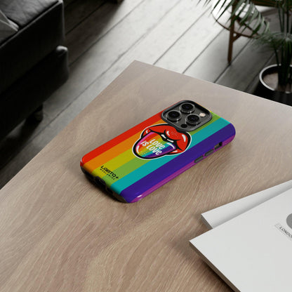 LGBTQWorldwide - ,,LIEBES ZUNGE" Doppelgehäuse Handyhülle Accessories, Glossy, iPhone Cases, Matte, Phone accessory, Phone Cases, Samsung Cases, Thermo, Valentine's Day Picks lgbtq Bekleidung Accessoires unisex Zubehör