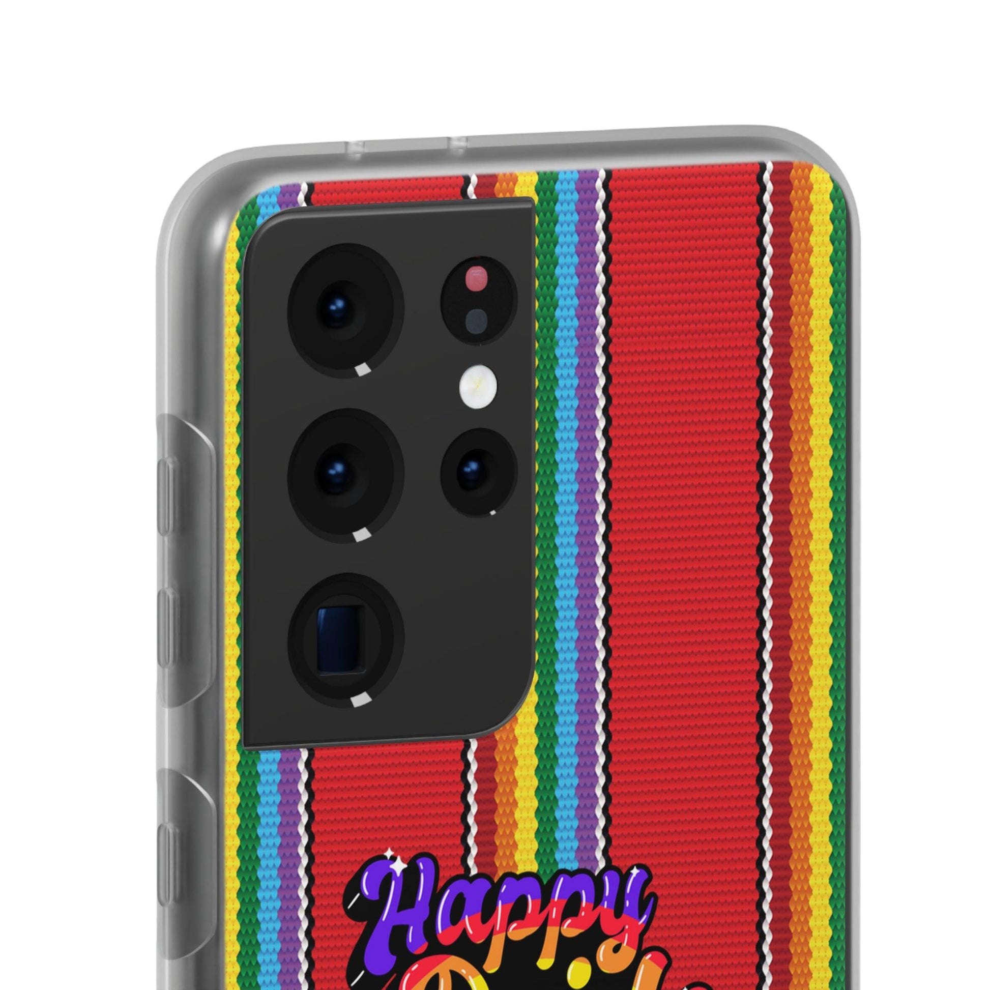 LGBTQWorldwide - ,,HAPPY PRIDE" Flexible Handyhülle Accessories, Case, iPhone, iPhone Cases, Phone accessory, Phone Cases, Samsung Cases, silikon, Valentine's Day promotion lgbtq Bekleidung Accessoires unisex Zubehör