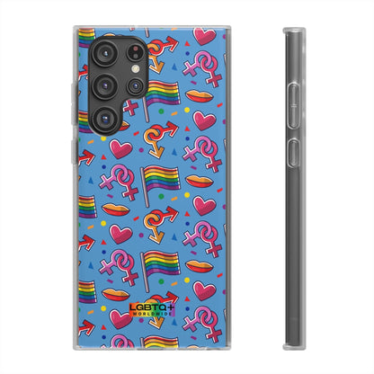 LGBTQWorldwide - ,,FLAGGEN" Flexible Handyhülle Accessories, Case, iPhone, iPhone Cases, Phone accessory, Phone Cases, Samsung Cases, silikon, Valentine's Day promotion lgbtq Bekleidung Accessoires unisex Zubehör