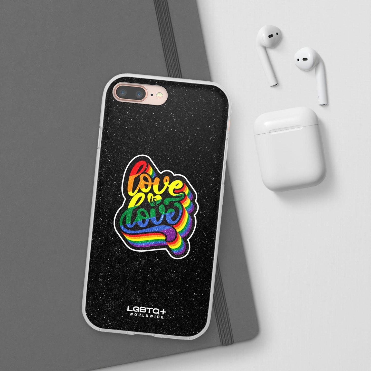 LGBTQWorldwide - ,,LIEBE IST LIEBE" Flexible Handyhülle Accessories, Case, iPhone, iPhone Cases, Phone accessory, Phone Cases, Samsung Cases, Valentine's Day promotion lgbtq Bekleidung Accessoires unisex Zubehör