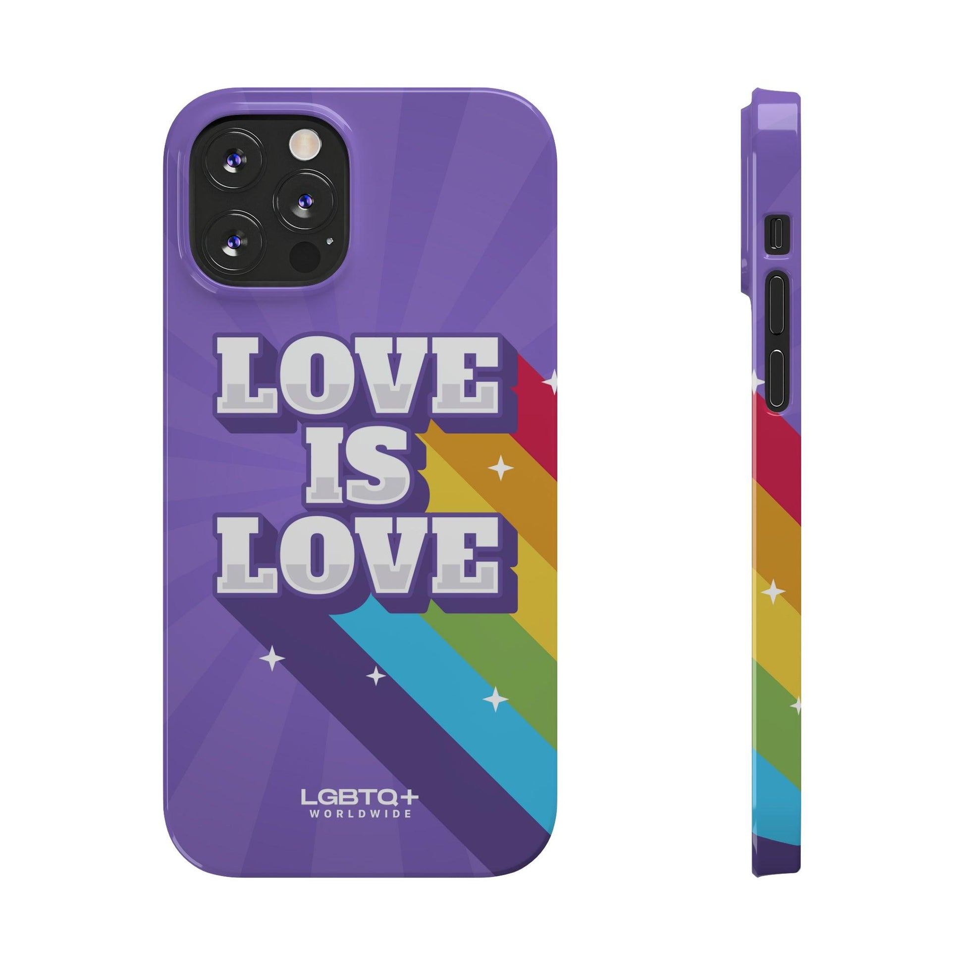 LGBTQWorldwide - ,,LOVE IS LOVE" Handyhülle Accessories, Back-to-School, card, Glossy, iPhone, iPhone Cases, Phone accessory, Phone Cases, Samsung Cases, Slim lgbtq Bekleidung Accessoires unisex Zubehör