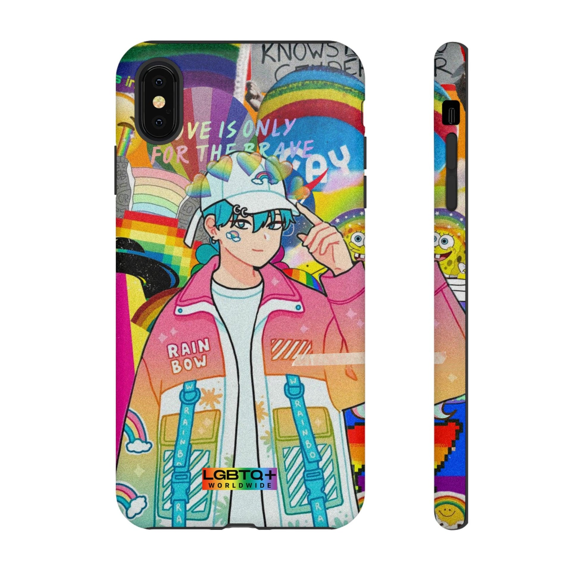 LGBTQWorldwide - ,,REGENBOGEN JUNGE" Doppelgehäuse Handyhülle Accessories, Glossy, iPhone Cases, Matte, Phone accessory, Phone Cases, Samsung Cases, Thermo, Valentine's Day Picks lgbtq Bekleidung Accessoires unisex Zubehör