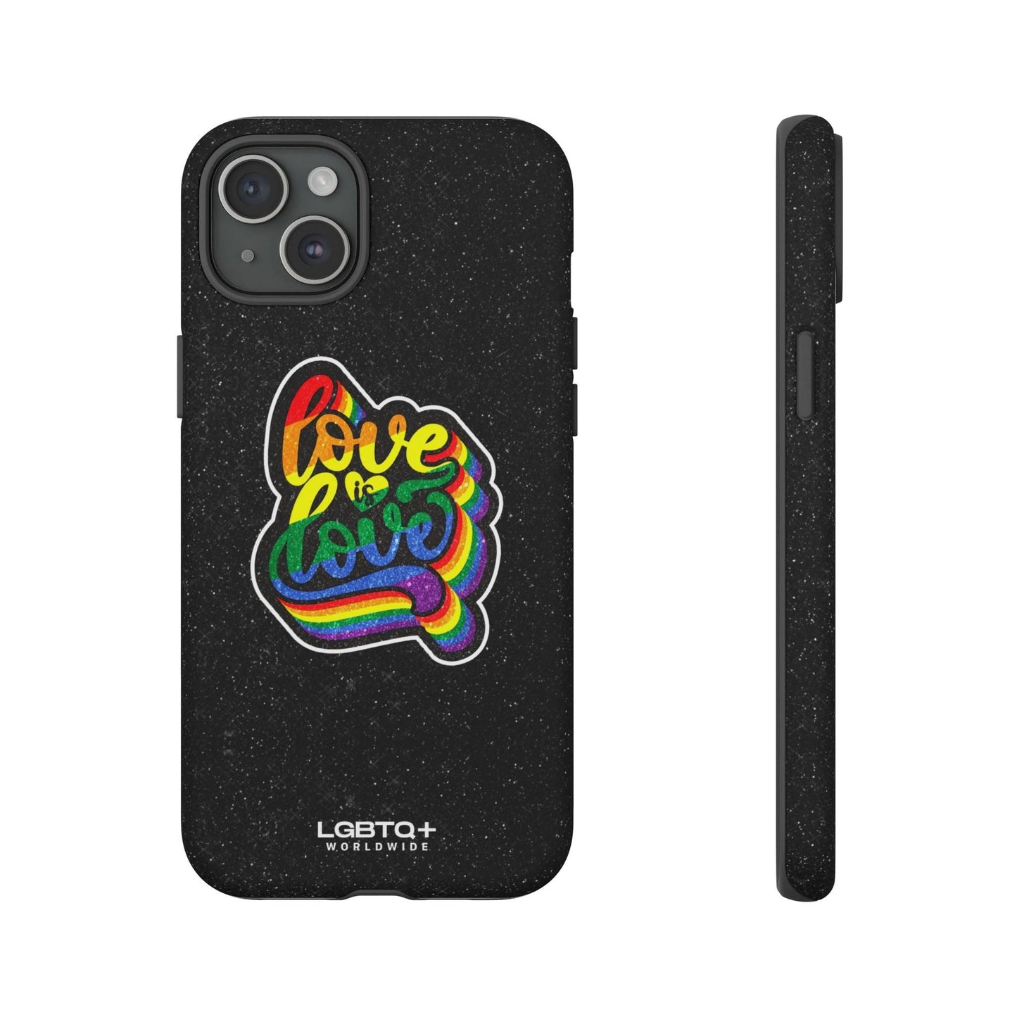 LGBTQWorldwide - ,,LOVE IS LOVE" Doppelgehäuse Handyhülle Accessories, Glossy, iPhone Cases, Matte, Phone accessory, Phone Cases, Samsung Cases, Thermo, Valentine's Day Picks lgbtq Bekleidung Accessoires unisex Zubehör