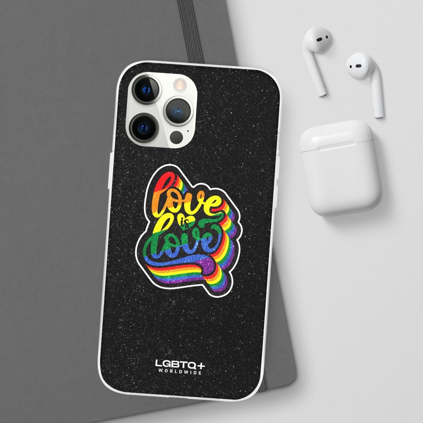 LGBTQWorldwide - ,,LIEBE IST LIEBE" Flexible Handyhülle Accessories, Case, iPhone, iPhone Cases, Phone accessory, Phone Cases, Samsung Cases, Valentine's Day promotion lgbtq Bekleidung Accessoires unisex Zubehör