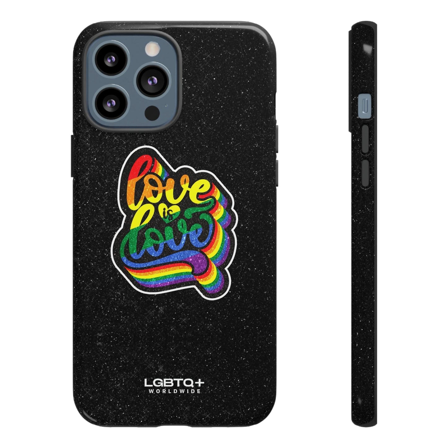 LGBTQWorldwide - ,,LOVE IS LOVE" Doppelgehäuse Handyhülle Accessories, Glossy, iPhone Cases, Matte, Phone accessory, Phone Cases, Samsung Cases, Thermo, Valentine's Day Picks lgbtq Bekleidung Accessoires unisex Zubehör