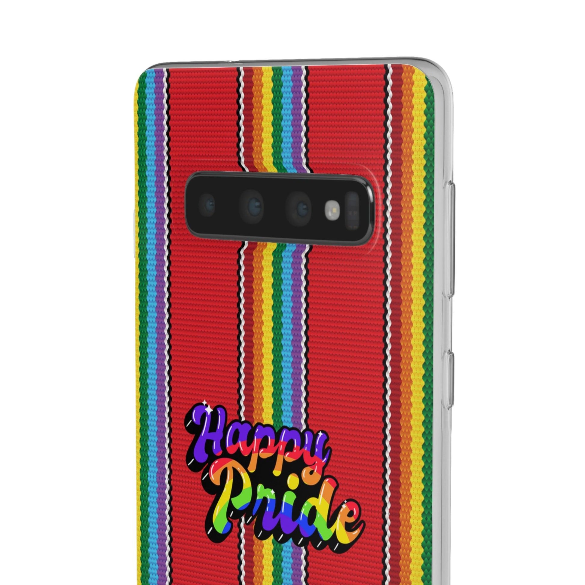 LGBTQWorldwide - ,,HAPPY PRIDE" Flexible Handyhülle Accessories, Case, iPhone, iPhone Cases, Phone accessory, Phone Cases, Samsung Cases, silikon, Valentine's Day promotion lgbtq Bekleidung Accessoires unisex Zubehör