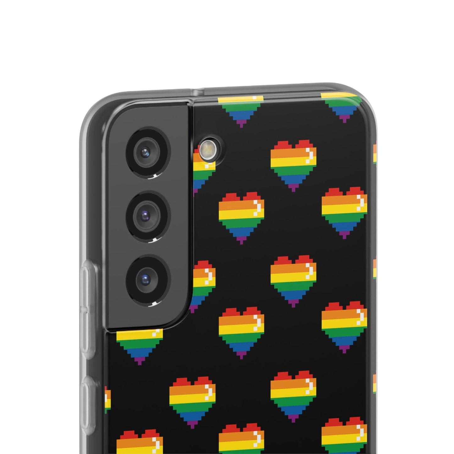 LGBTQWorldwide - ,,RETRO HERZ" Flexible Handyhülle Accessories, Case, iPhone, iPhone Cases, Phone accessory, Phone Cases, Samsung Cases, silikon, Valentine's Day promotion lgbtq Bekleidung Accessoires unisex Zubehör