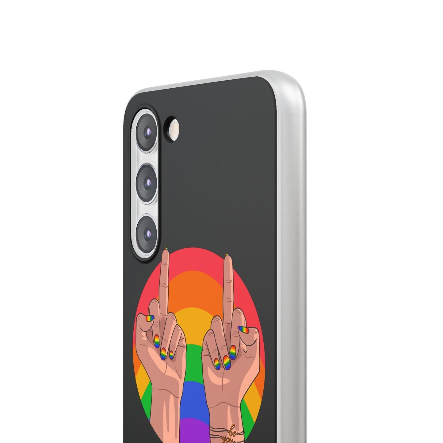 LGBTQWorldwide - ,,GIVE A FUCK" Flexible Handyhülle Accessories, Case, iPhone, iPhone Cases, Phone accessory, Phone Cases, Samsung Cases, silikon, Valentine's Day promotion lgbtq Bekleidung Accessoires unisex Zubehör