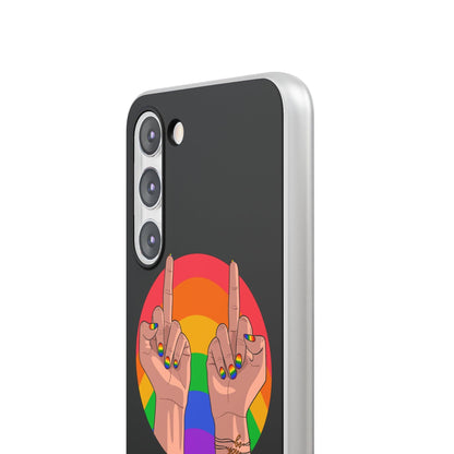 LGBTQWorldwide - ,,GIVE A FUCK" Flexible Handyhülle Accessories, Case, iPhone, iPhone Cases, Phone accessory, Phone Cases, Samsung Cases, silikon, Valentine's Day promotion lgbtq Bekleidung Accessoires unisex Zubehör