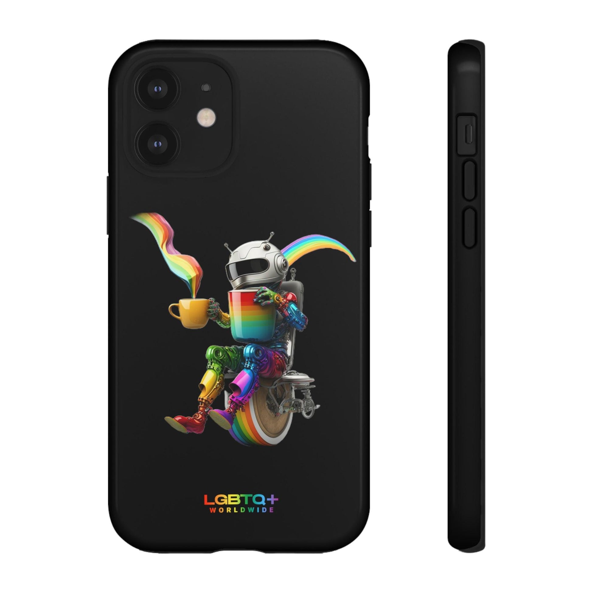 LGBTQWorldwide - ,,LUSTIGER ROBOTER" Doppelgehäuse Handyhülle Accessories, Glossy, iPhone Cases, Matte, Phone accessory, Phone Cases, Samsung Cases, tough, Valentine's Day Picks lgbtq Bekleidung Accessoires unisex Zubehör