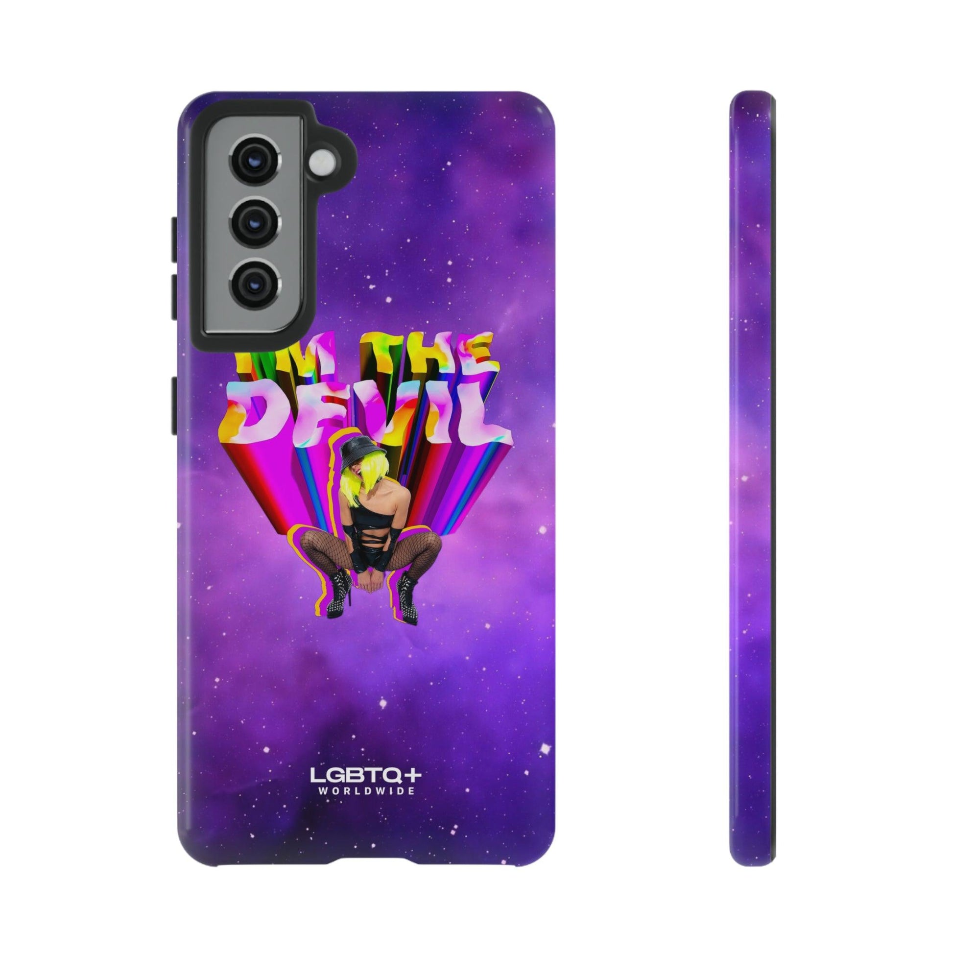 LGBTQWorldwide - ,,I AM THE DEVIL" Doppelgehäuse Handyhülle Accessories, Glossy, iPhone Cases, Matte, Phone accessory, Phone Cases, Samsung Cases, Thermo, Valentine's Day Picks lgbtq Bekleidung Accessoires unisex Zubehör