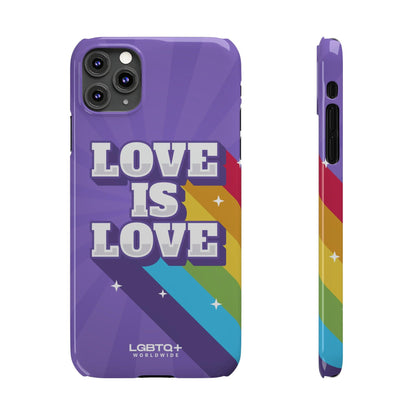 LGBTQWorldwide - ,,LOVE IS LOVE" Handyhülle Accessories, Back-to-School, card, Glossy, iPhone, iPhone Cases, Phone accessory, Phone Cases, Samsung Cases, Slim lgbtq Bekleidung Accessoires unisex Zubehör