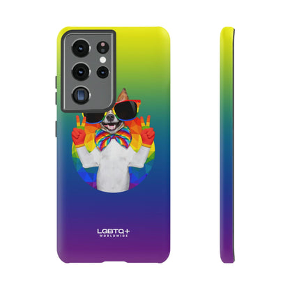 LGBTQWorldwide - ,,GLÜCKLICHER HUND" Doppelgehäuse Handyhülle Accessories, Glossy, iPhone Cases, Matte, Phone accessory, Phone Cases, Samsung Cases, Thermo, Valentine's Day Picks lgbtq Bekleidung Accessoires unisex Zubehör