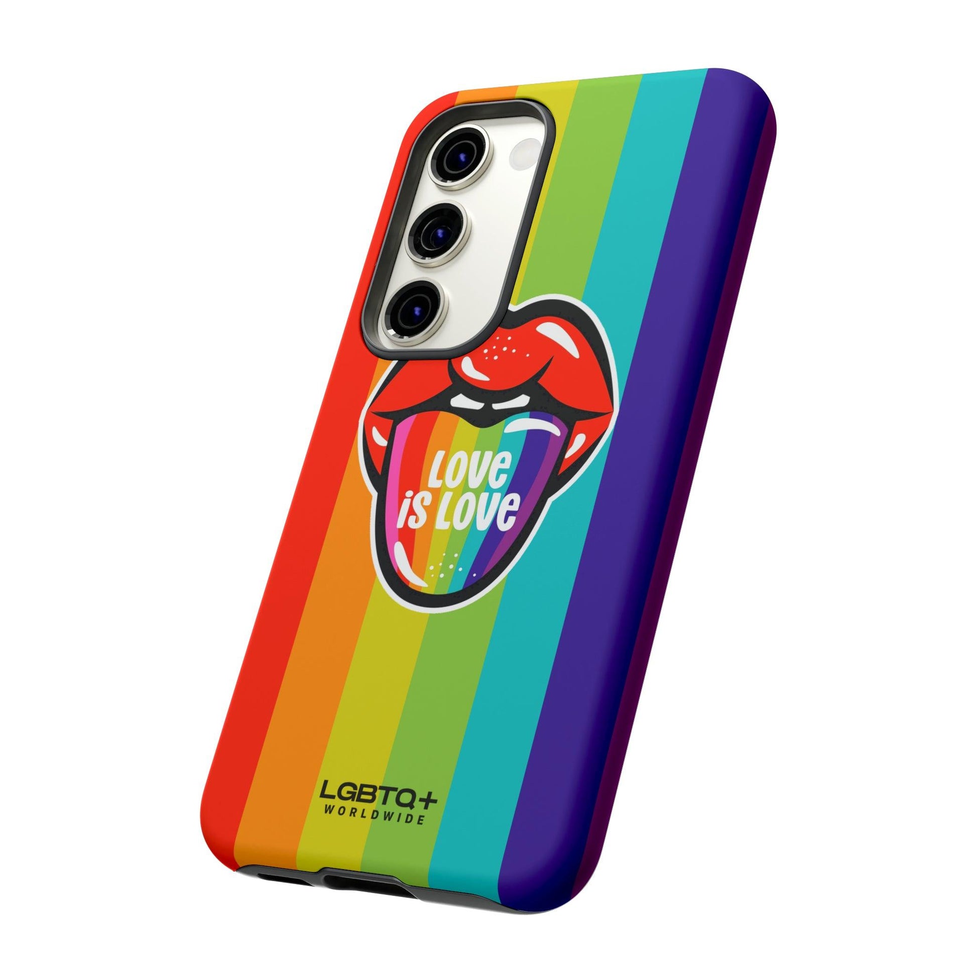 LGBTQWorldwide - ,,LIEBES ZUNGE" Doppelgehäuse Handyhülle Accessories, Glossy, iPhone Cases, Matte, Phone accessory, Phone Cases, Samsung Cases, Thermo, Valentine's Day Picks lgbtq Bekleidung Accessoires unisex Zubehör