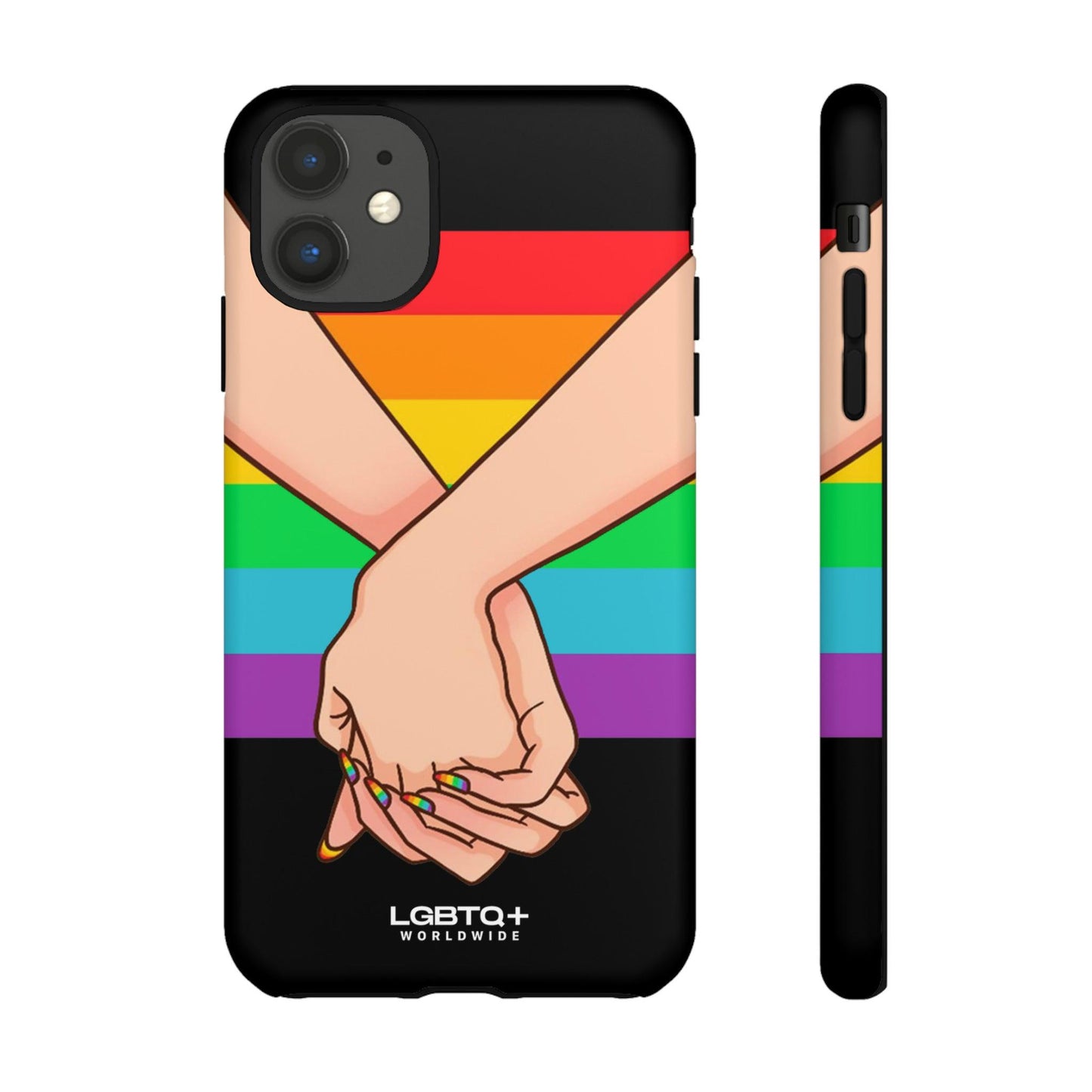 LGBTQWorldwide - ,,TOGETHER PRIDE" Doppelgehäuse Handyhülle Accessories, Glossy, iPhone Cases, Matte, Phone accessory, Phone Cases, Samsung Cases, Thermo, Valentine's Day Picks lgbtq Bekleidung Accessoires unisex Zubehör