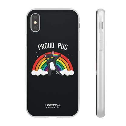 LGBTQWorldwide - ,,PROUD PUG" Flexible Handyhülle Accessories, Case, iPhone, iPhone Cases, Phone accessory, Phone Cases, Samsung Cases, silikon, Valentine's Day promotion lgbtq Bekleidung Accessoires unisex Zubehör