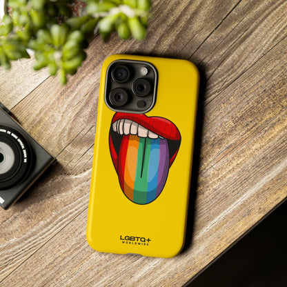 LGBTQWorldwide - ,,ZUNGE" Doppelgehäuse Handyhülle Accessories, Glossy, iPhone Cases, Matte, Phone accessory, Phone Cases, Samsung Cases, Thermo, Valentine's Day Picks lgbtq Bekleidung Accessoires unisex Zubehör