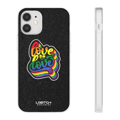 LGBTQWorldwide - ,,LIEBE IST LIEBE" Flexible Handyhülle Accessories, Case, iPhone, iPhone Cases, Phone accessory, Phone Cases, Samsung Cases, Valentine's Day promotion lgbtq Bekleidung Accessoires unisex Zubehör