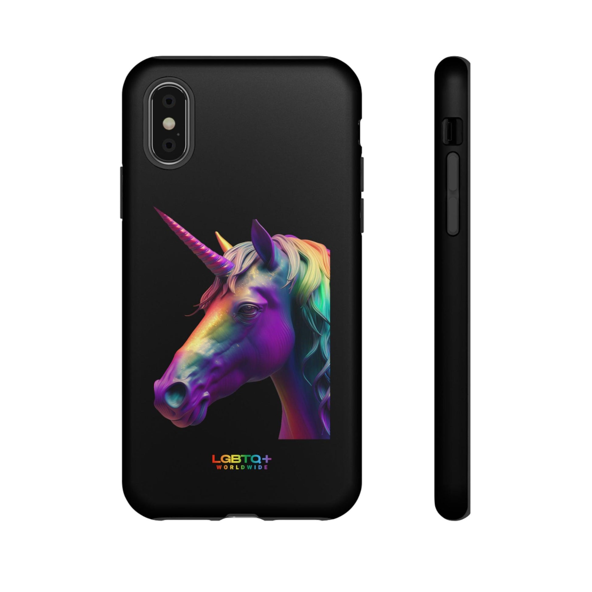 LGBTQWorldwide - ,,REGENBOGEN EINHORN" Doppelgehäuse Handyhülle Accessories, Glossy, iPhone Cases, Matte, Phone accessory, Phone Cases, Samsung Cases, tough, Valentine's Day Picks lgbtq Bekleidung Accessoires unisex Zubehör