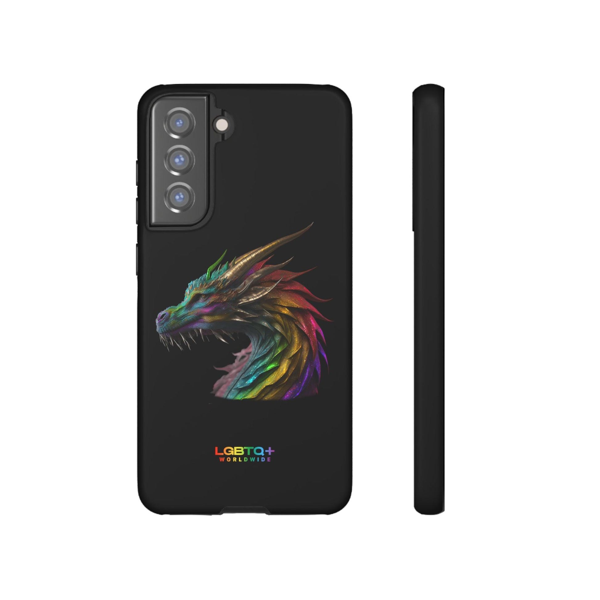 LGBTQWorldwide - ,,DRACHE" Doppelgehäuse Handyhülle Accessories, Glossy, iPhone Cases, Matte, Phone accessory, Phone Cases, Samsung Cases, tough, Valentine's Day Picks lgbtq Bekleidung Accessoires unisex Zubehör