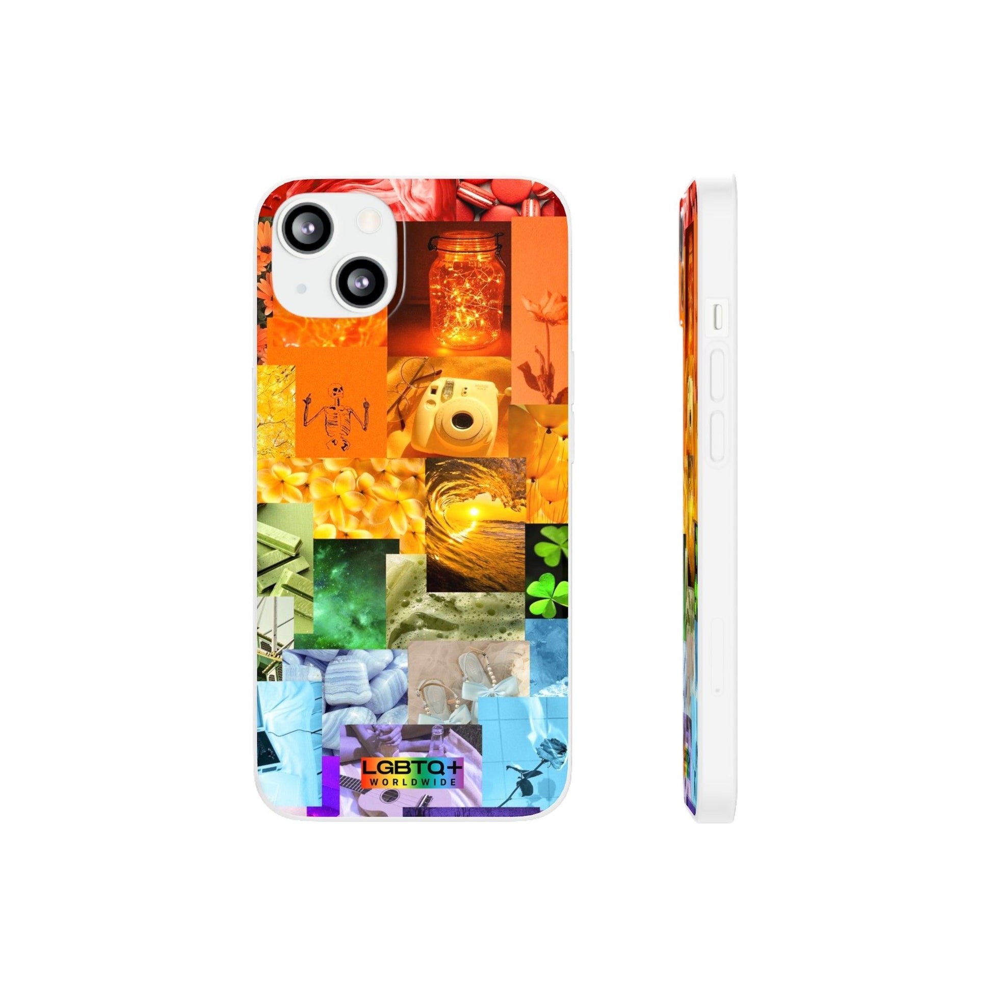 LGBTQWorldwide - ,,GLÜCKLICHKEIT" Flexible Handyhülle Accessories, Case, iPhone, iPhone Cases, Phone accessory, Phone Cases, Samsung Cases, silikon, Valentine's Day promotion lgbtq Bekleidung Accessoires unisex Zubehör