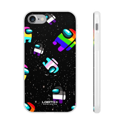 LGBTQWorldwide - ,,IMPOSTER" Flexible Handyhülle Accessories, Case, iPhone, iPhone Cases, Phone accessory, Phone Cases, Samsung Cases, silikon, Valentine's Day promotion lgbtq Bekleidung Accessoires unisex Zubehör