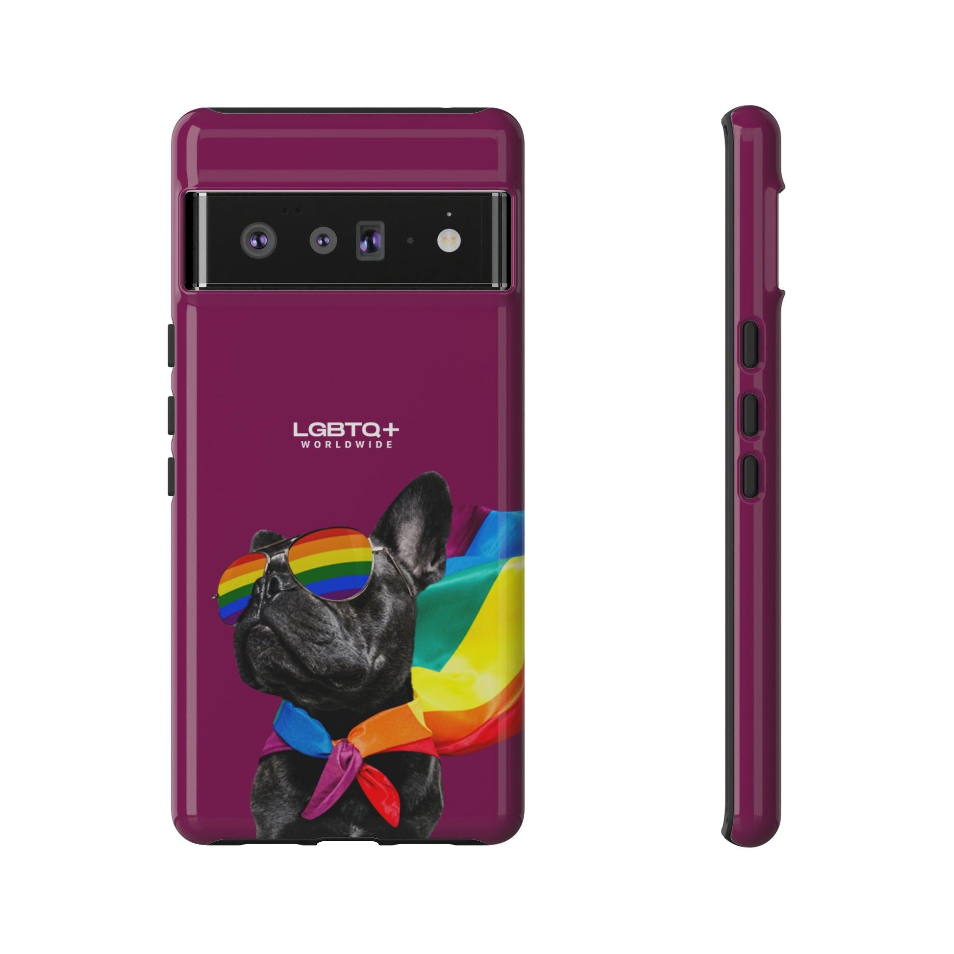 LGBTQWorldwide - ,,GLÜCKLICHER HUND" Doppelgehäuse Handyhülle Accessories, Glossy, iPhone Cases, Matte, Phone accessory, Phone Cases, Samsung Cases, Thermo, Valentine's Day Picks lgbtq Bekleidung Accessoires unisex Zubehör