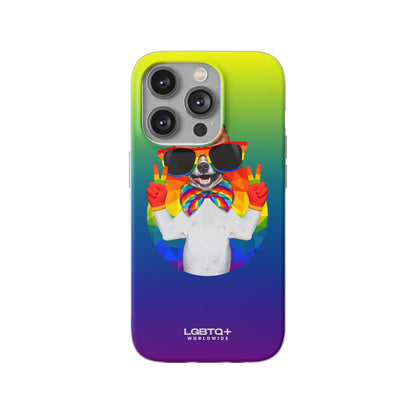 LGBTQWorldwide - ,,GLÜCKLICHER HUND" Flexible Handyhülle Accessories, Case, iPhone, iPhone Cases, Phone accessory, Phone Cases, Samsung Cases, silikon, Valentine's Day promotion lgbtq Bekleidung Accessoires unisex Zubehör