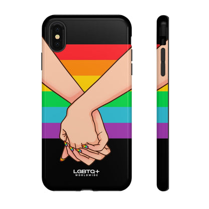 LGBTQWorldwide - ,,TOGETHER PRIDE" Doppelgehäuse Handyhülle Accessories, Glossy, iPhone Cases, Matte, Phone accessory, Phone Cases, Samsung Cases, Thermo, Valentine's Day Picks lgbtq Bekleidung Accessoires unisex Zubehör