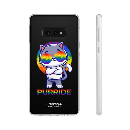 LGBTQWorldwide - ,,PURRIDE" Flexible Handyhülle Accessories, Case, iPhone, iPhone Cases, Phone accessory, Phone Cases, Samsung Cases, silikon, Valentine's Day promotion lgbtq Bekleidung Accessoires unisex Zubehör