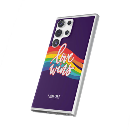 LGBTQWorldwide - ,,LIEBE GEWINNT" Flexible Handyhülle Accessories, Case, iPhone, iPhone Cases, Phone accessory, Phone Cases, Samsung Cases, silikon, Valentine's Day promotion lgbtq Bekleidung Accessoires unisex Zubehör