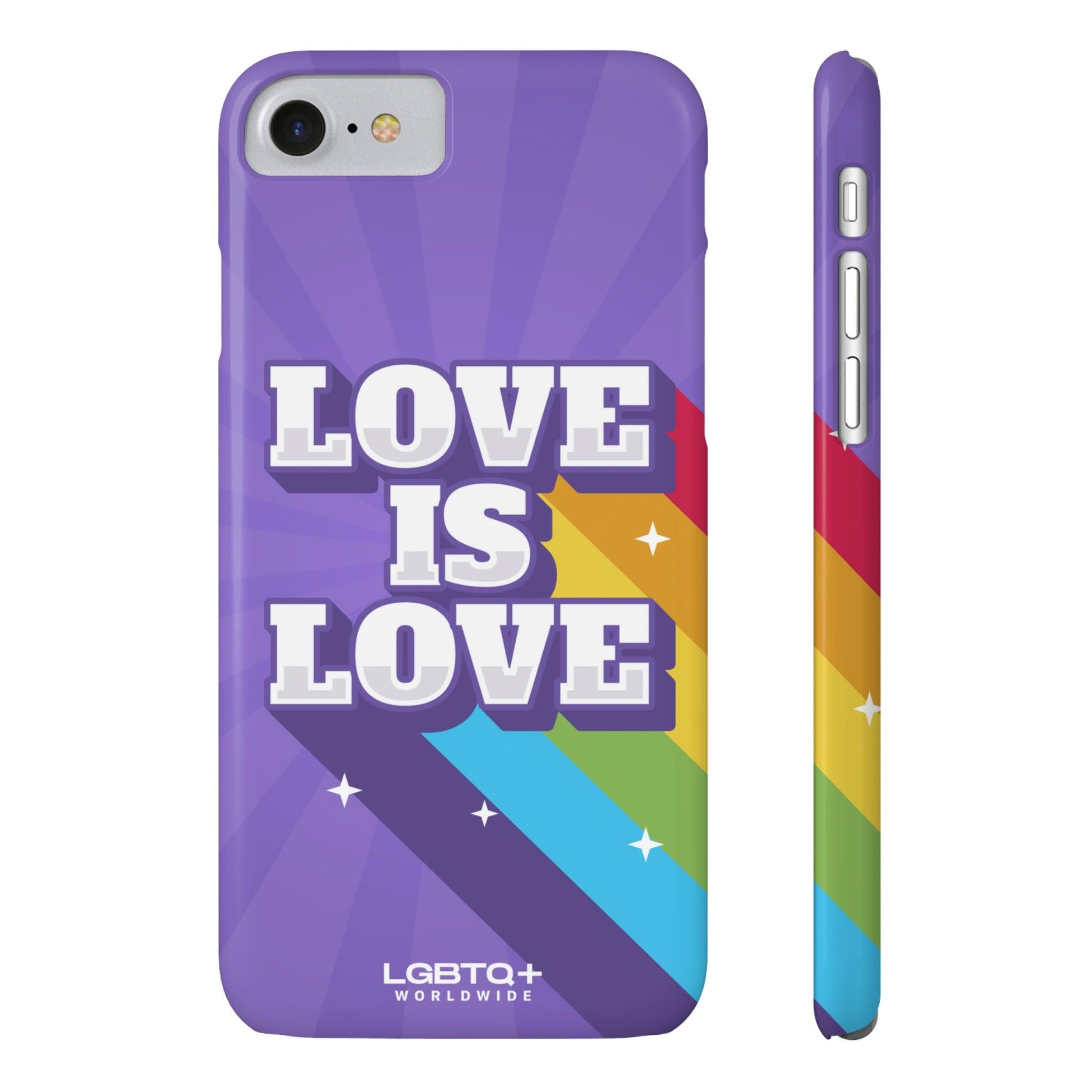 LGBTQWorldwide - ,,LOVE IS LOVE" Handyhülle Accessories, Back-to-School, card, Glossy, iPhone, iPhone Cases, Phone accessory, Phone Cases, Samsung Cases, Slim lgbtq Bekleidung Accessoires unisex Zubehör