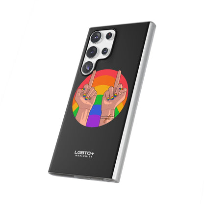 LGBTQWorldwide - ,,GIVE A FUCK" Flexible Handyhülle Accessories, Case, iPhone, iPhone Cases, Phone accessory, Phone Cases, Samsung Cases, silikon, Valentine's Day promotion lgbtq Bekleidung Accessoires unisex Zubehör