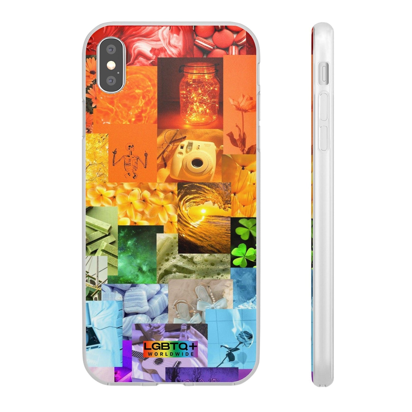 LGBTQWorldwide - ,,GLÜCKLICHKEIT" Flexible Handyhülle Accessories, Case, iPhone, iPhone Cases, Phone accessory, Phone Cases, Samsung Cases, silikon, Valentine's Day promotion lgbtq Bekleidung Accessoires unisex Zubehör