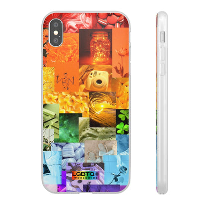 LGBTQWorldwide - ,,GLÜCKLICHKEIT" Flexible Handyhülle Accessories, Case, iPhone, iPhone Cases, Phone accessory, Phone Cases, Samsung Cases, silikon, Valentine's Day promotion lgbtq Bekleidung Accessoires unisex Zubehör