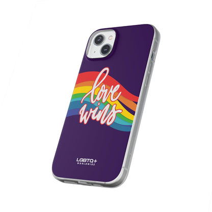 LGBTQWorldwide - ,,LIEBE GEWINNT" Flexible Handyhülle Accessories, Case, iPhone, iPhone Cases, Phone accessory, Phone Cases, Samsung Cases, silikon, Valentine's Day promotion lgbtq Bekleidung Accessoires unisex Zubehör