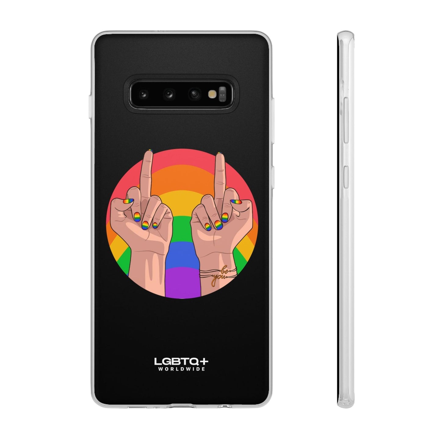 LGBTQWorldwide - ,,GIVE A FUCK" Flexible Handyhülle Accessories, Case, iPhone, iPhone Cases, Phone accessory, Phone Cases, Samsung Cases, silikon, Valentine's Day promotion lgbtq Bekleidung Accessoires unisex Zubehör