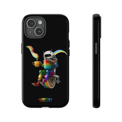 LGBTQWorldwide - ,,LUSTIGER ROBOTER" Doppelgehäuse Handyhülle Accessories, Glossy, iPhone Cases, Matte, Phone accessory, Phone Cases, Samsung Cases, tough, Valentine's Day Picks lgbtq Bekleidung Accessoires unisex Zubehör