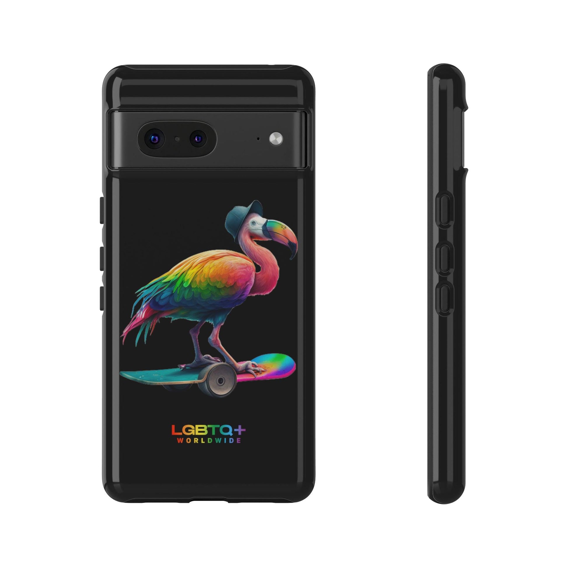 LGBTQWorldwide - ,,FLAMINGO" Doppelgehäuse Handyhülle Accessories, Glossy, iPhone Cases, Matte, Phone accessory, Phone Cases, Samsung Cases, tough, Valentine's Day Picks lgbtq Bekleidung Accessoires unisex Zubehör